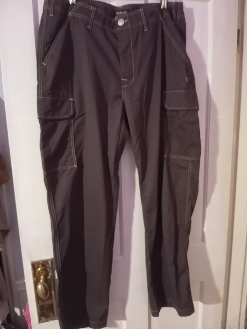 NWT Men's True Religion Cargo Pants Bracken Brown Light Brown Stitch 34W
